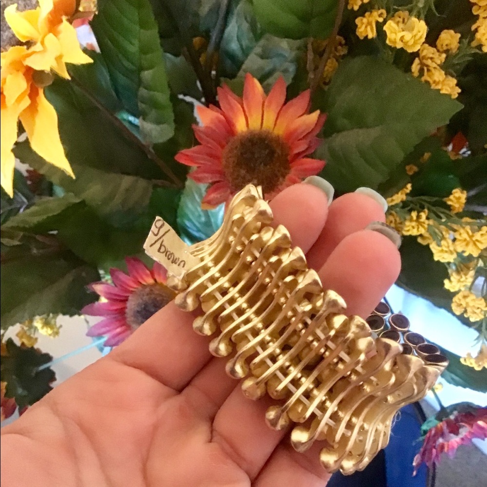 🌻GIFTED! MARILYN SCHIFF CHOCOLATE GOLD BRACELET - Picture 3 of 3